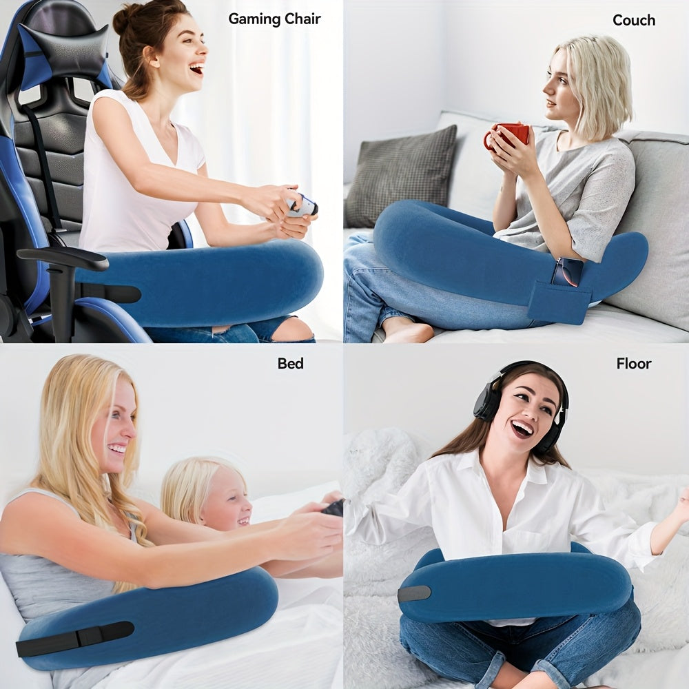 Ergonomic Lap Pillow with Arm Rest for BedSofaFloor-1B0T