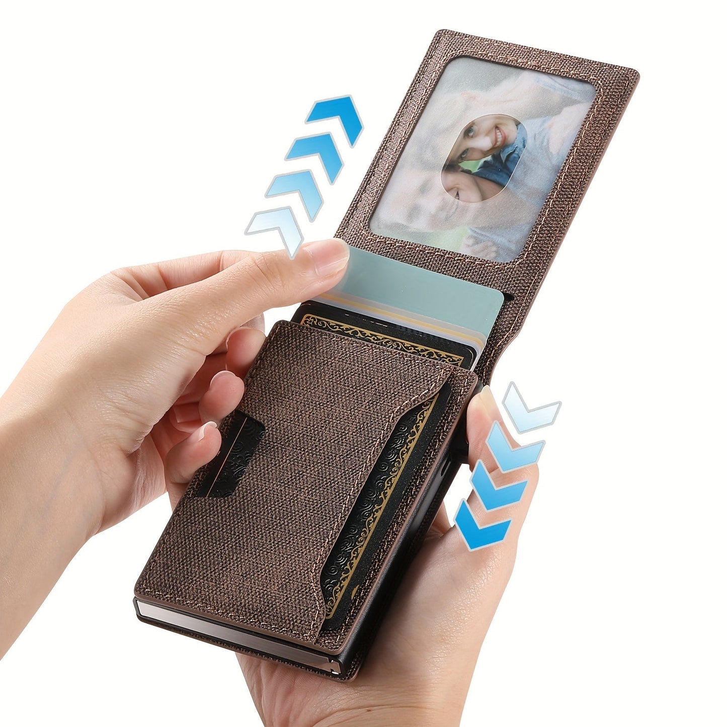 Push-Out Card Holder Wallet, Large Capacity TJR7L4D