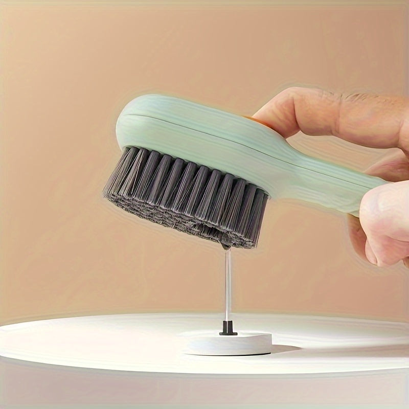 Multi-Functional Liquid Dispenser Shoe Brush with Soft Bristles - IUV9