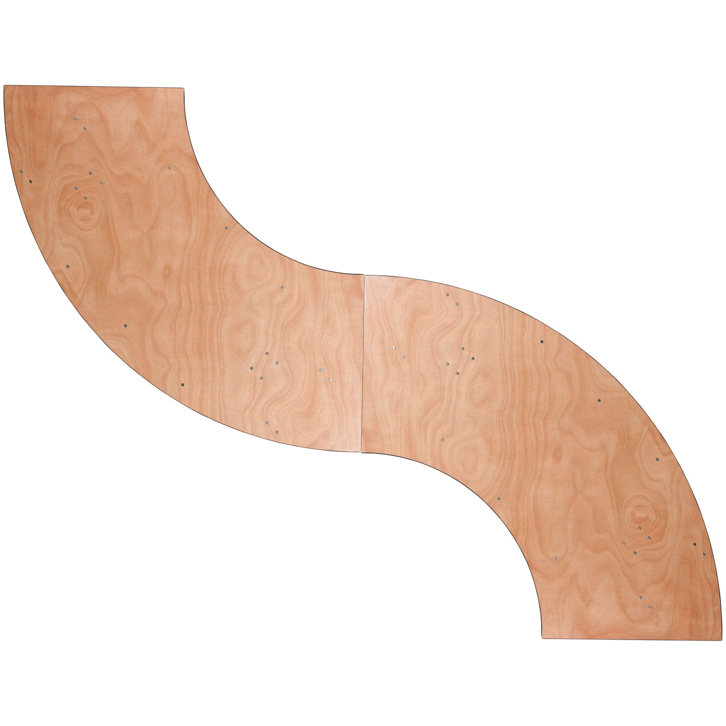 7.25 ft. x 2.5 ft. Serpentine Wood Folding Banquet Table