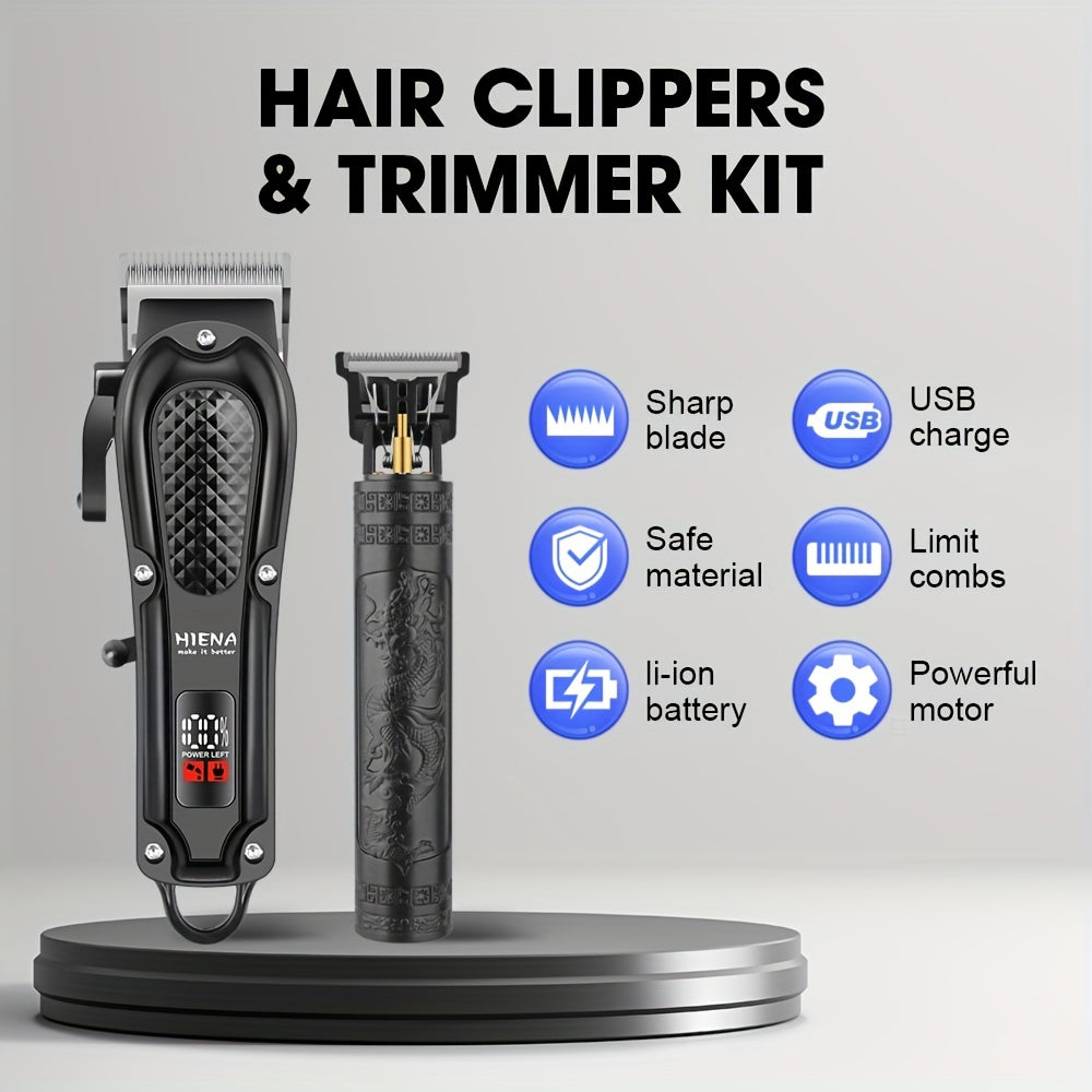 HIENA Men’s Electric Hair Clipper with Digital Display TJR8W1R
