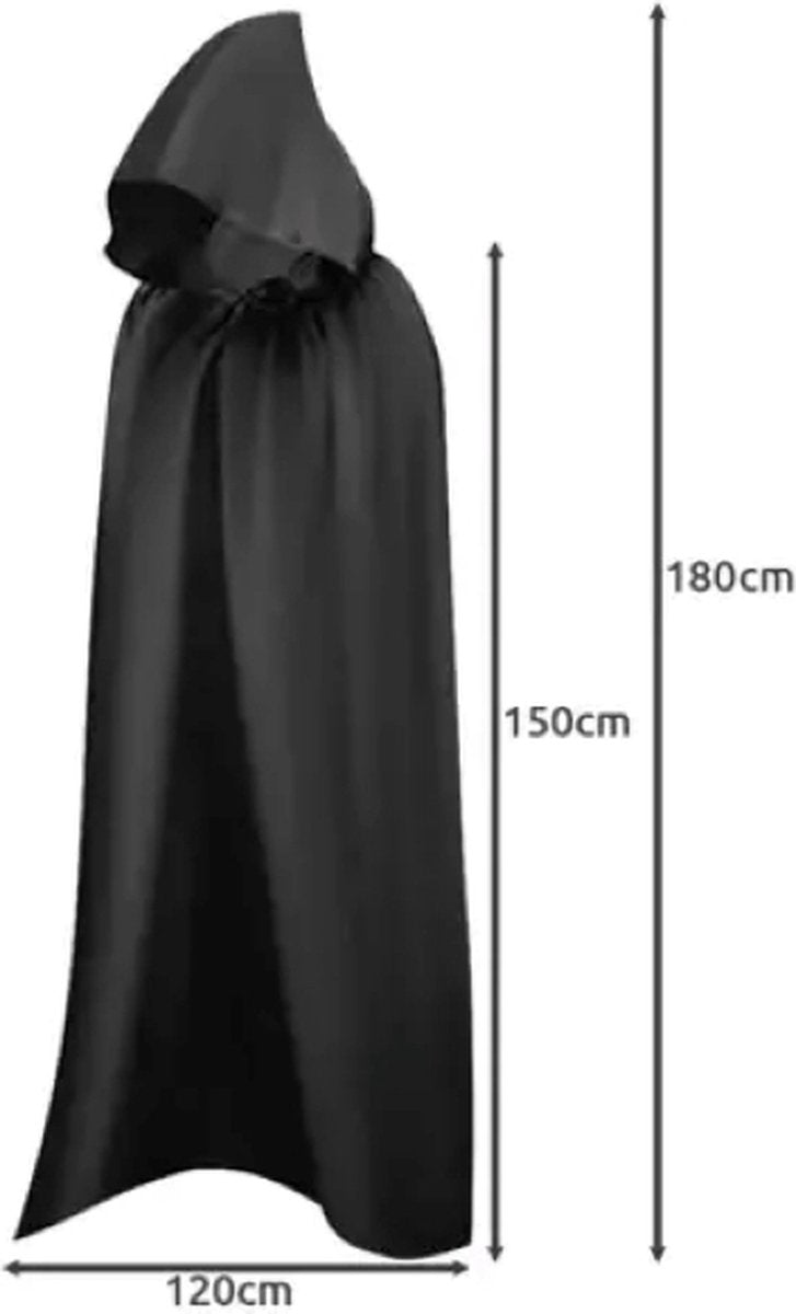 Malatec Lange Cape met Capuchon - Een Essentieel Kostuumstuk