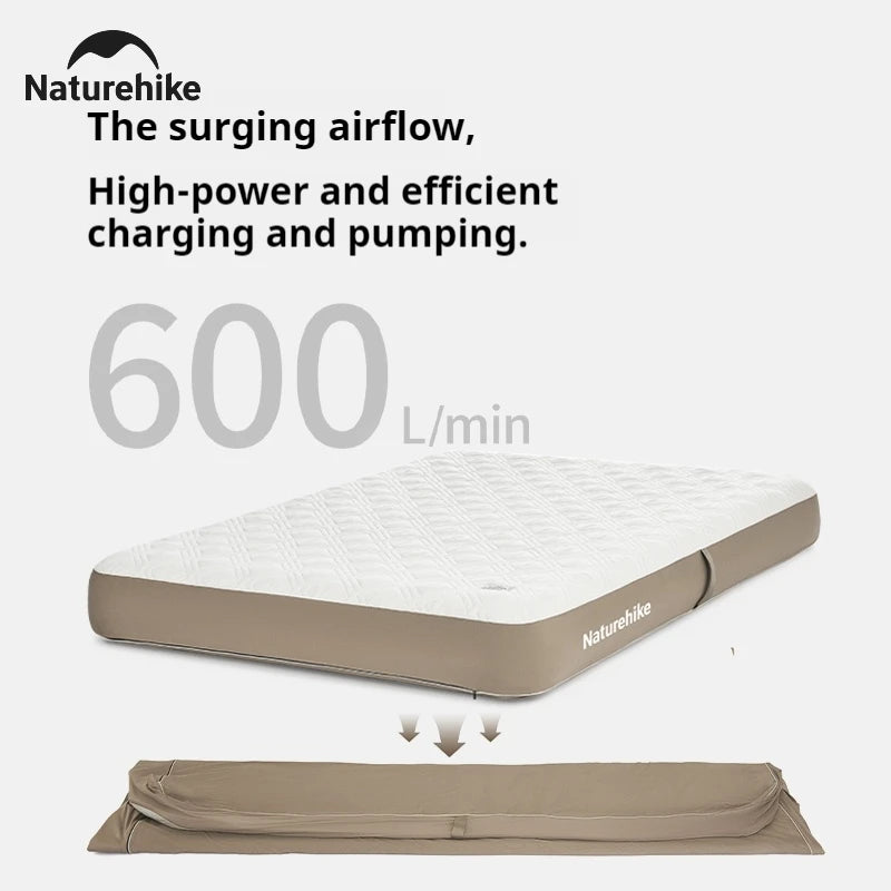 Naturehike Wireless Hand-held Air Pump Inflatable Mat Sofa Pillow Swimming Ring 120W High Pressure Air Compressor Inflator Deflator Pump