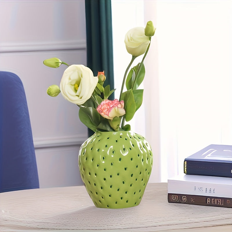 Handmade Nordic Style Elegant Raspberry Resin Vase - SIC9