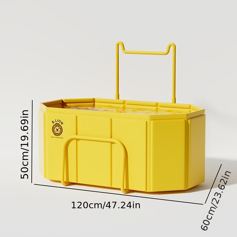 Extra Large Foldable Bathtub with Towel Holder for Couples TJR7M3X