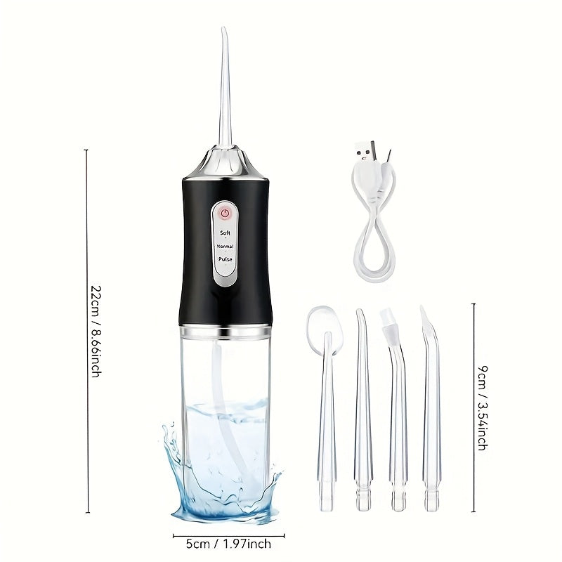 Electric Rechargeable Tooth Cleaner with 4 Nozzles - AJC9