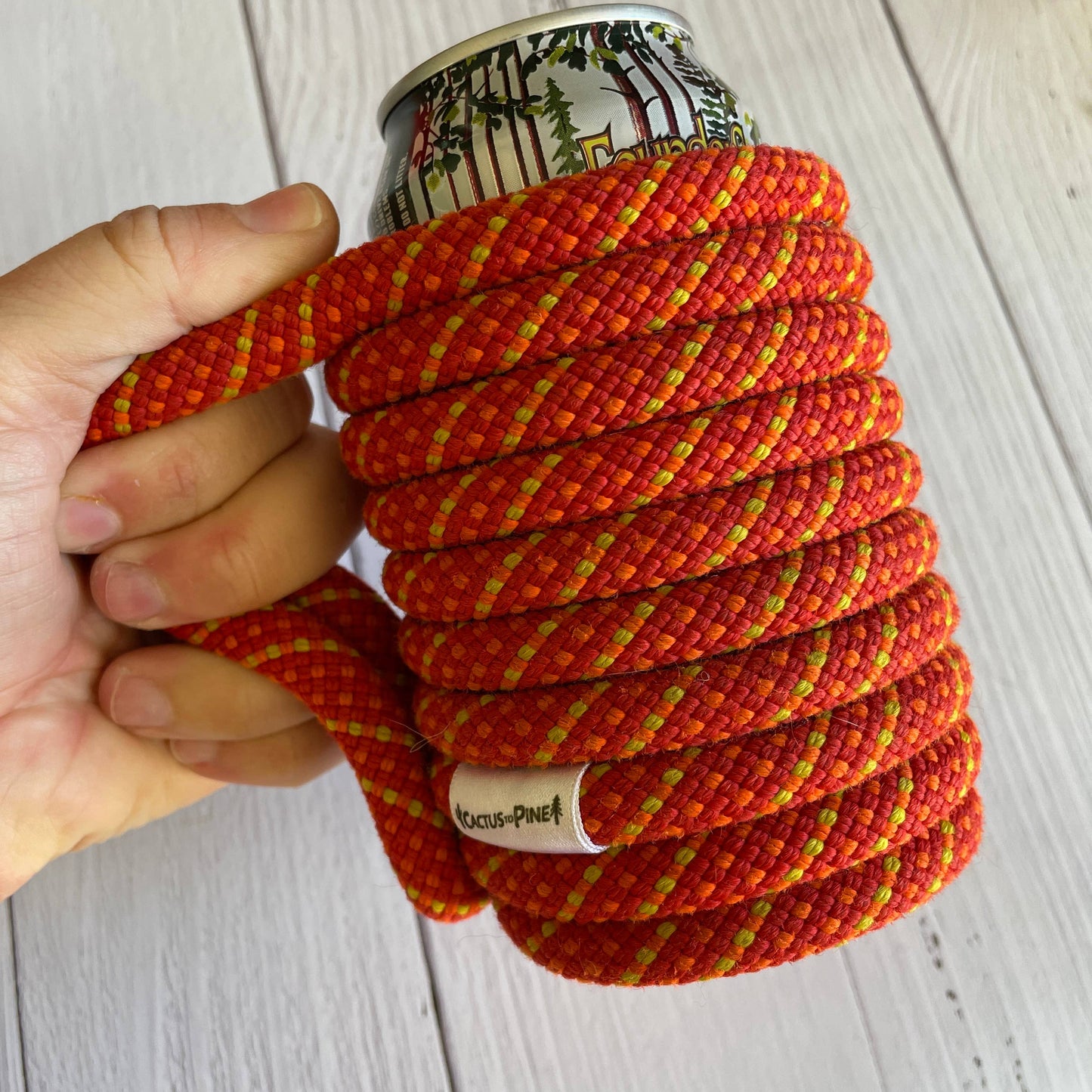 Cactus to Pine - Can Cozie - Upcycled Rock Climbing Rope