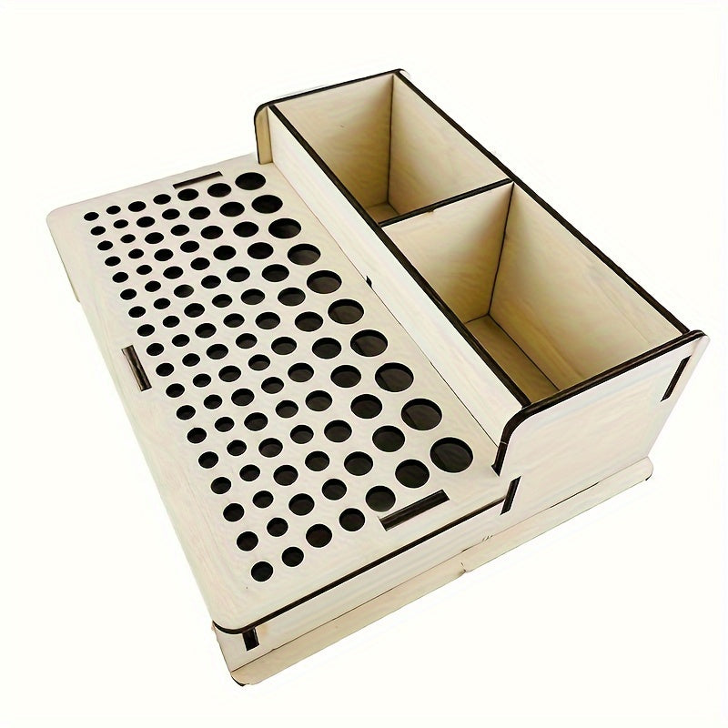 Beige Wooden Craft Organizer Box - SCI0