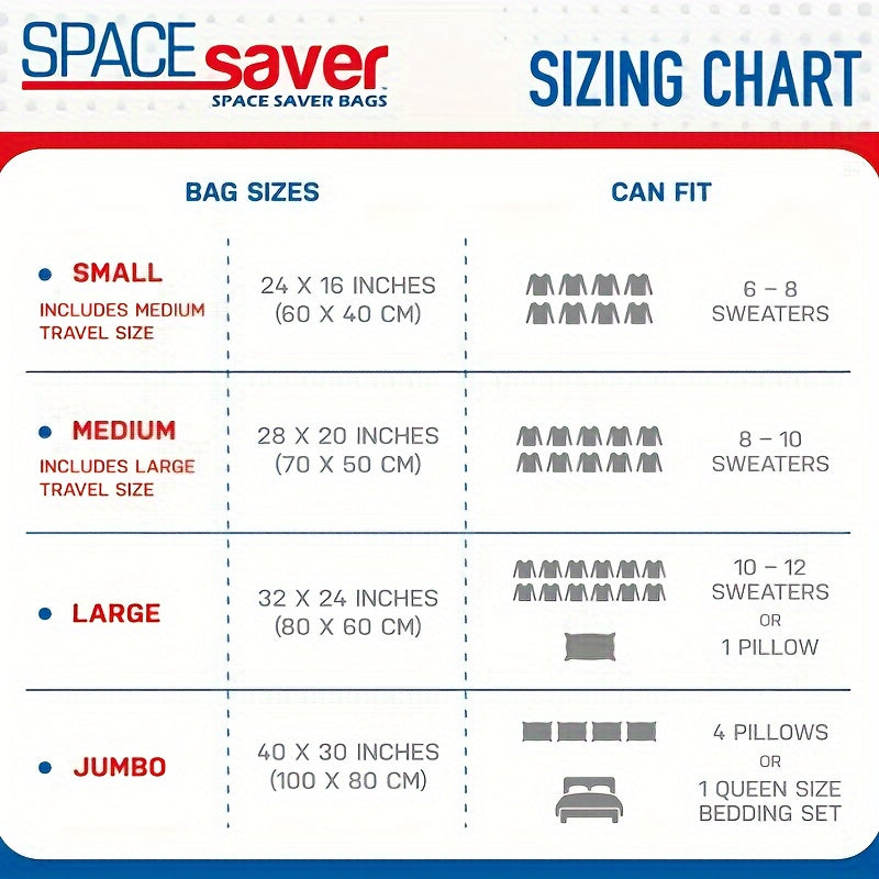 Vacuum Storage Bags Combo- HMT17VB