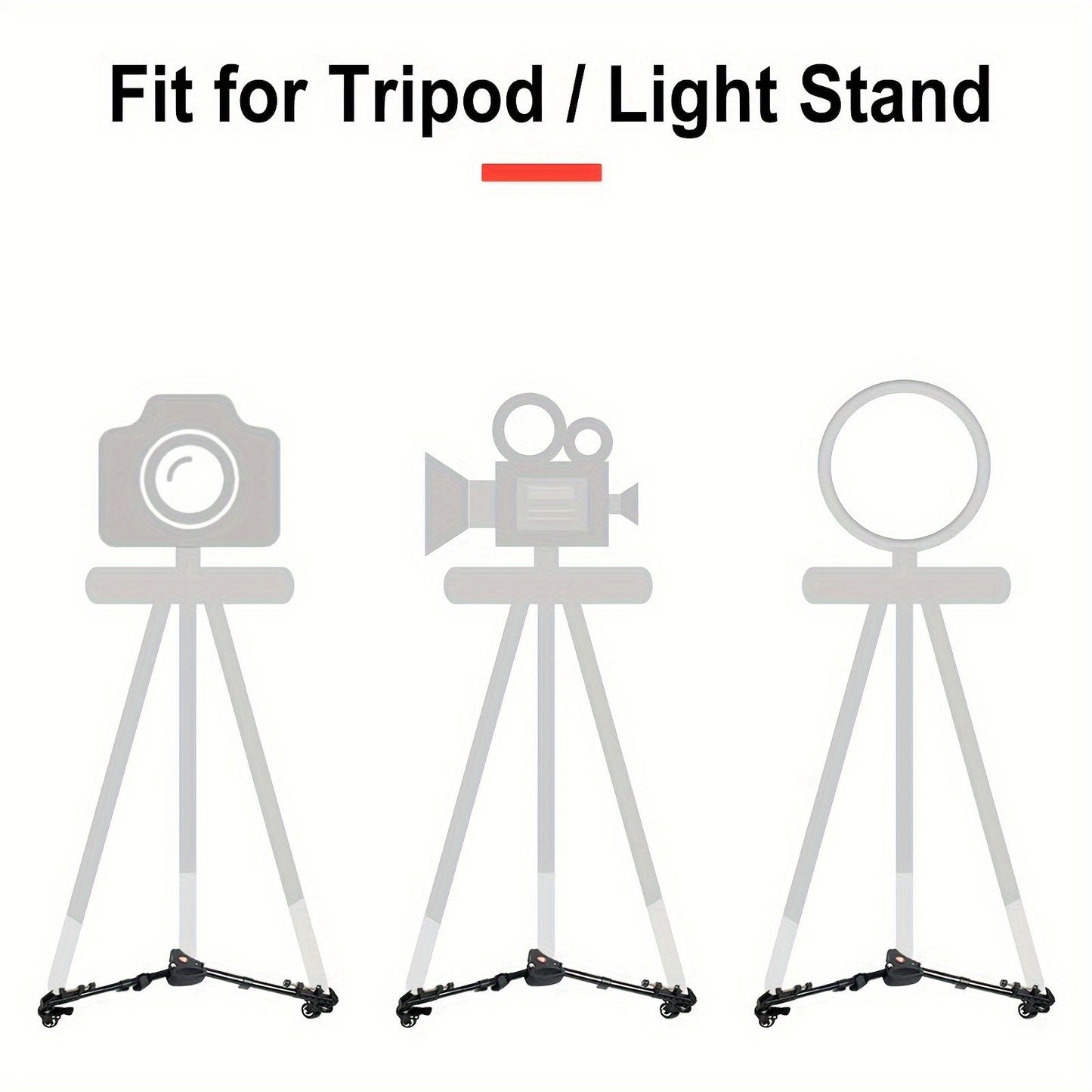 VX600 Aluminum Tripod with Dolly Wheels-OYVD