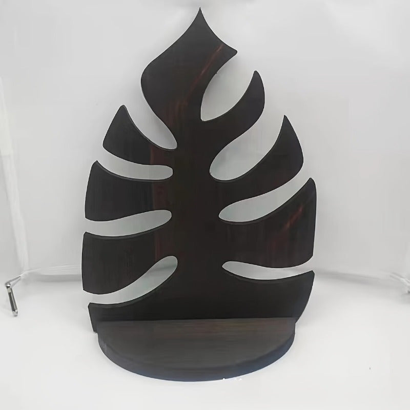 Rustic Wood Leaf Wall Shelf - NW2C