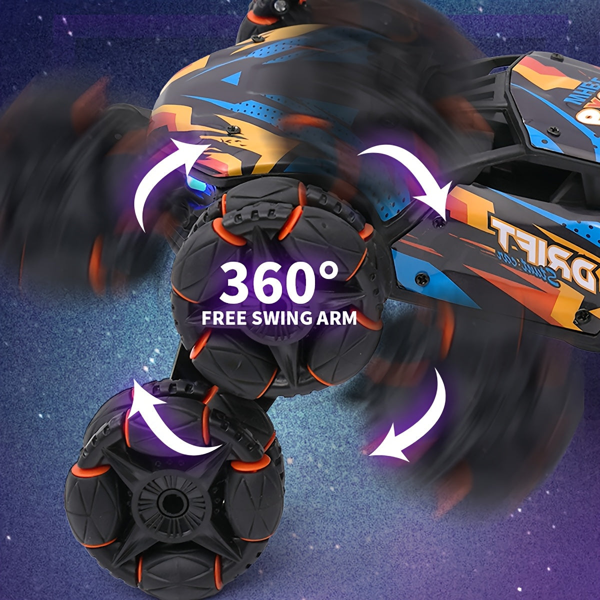 MESIONDY 2.4GHz RC Stunt Car with Music & Lights TJR7F3D