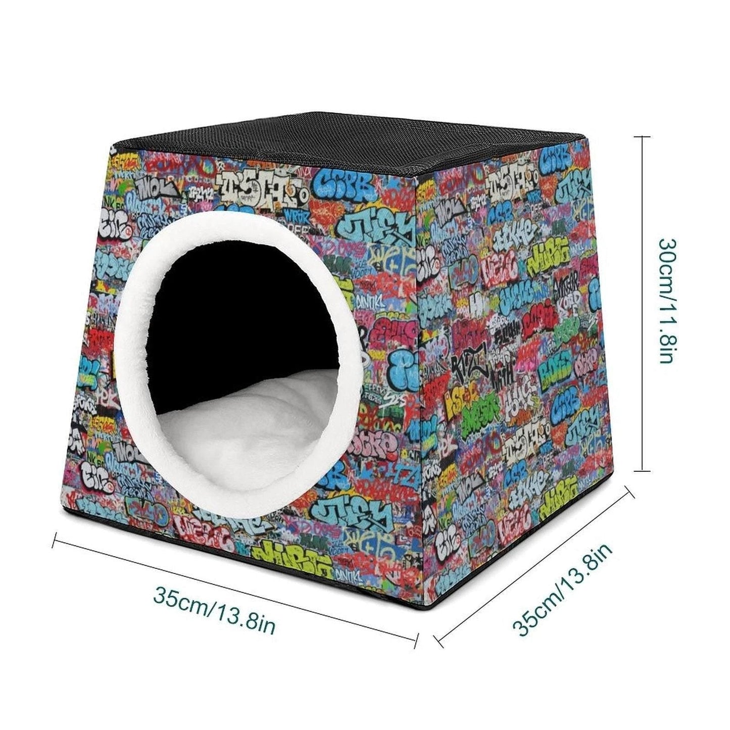 Retro-Futurist Space Capsule Pet Bed - Waterproof Mid-Century Modern Cat House & Designer Puppy Lounge