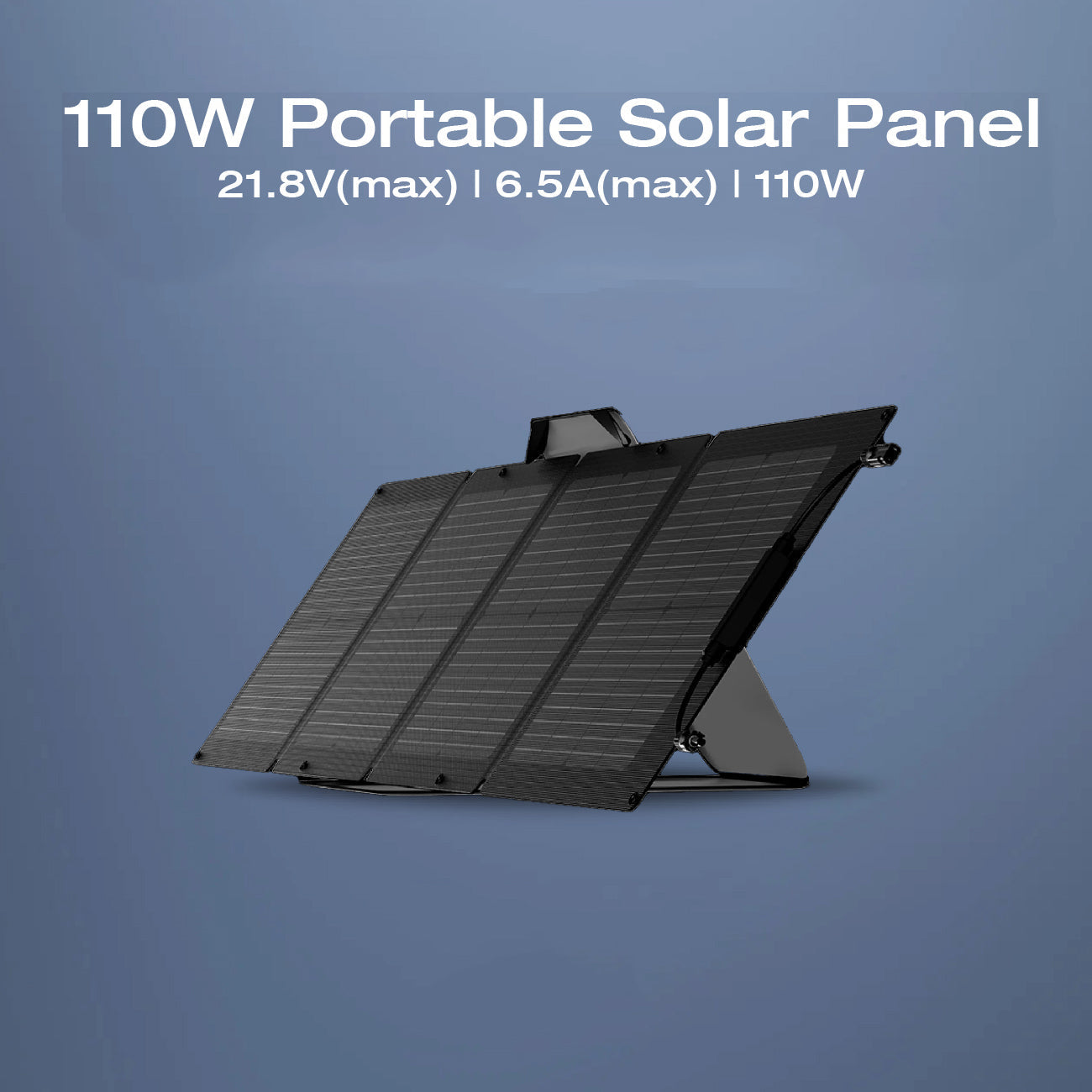 EcoFlow 110W Portable Solar Panel Foldable Self Support All Weather Ready Solar Panel Board With Carry Case IP68 Waterproof Monocrystalline Silicon
