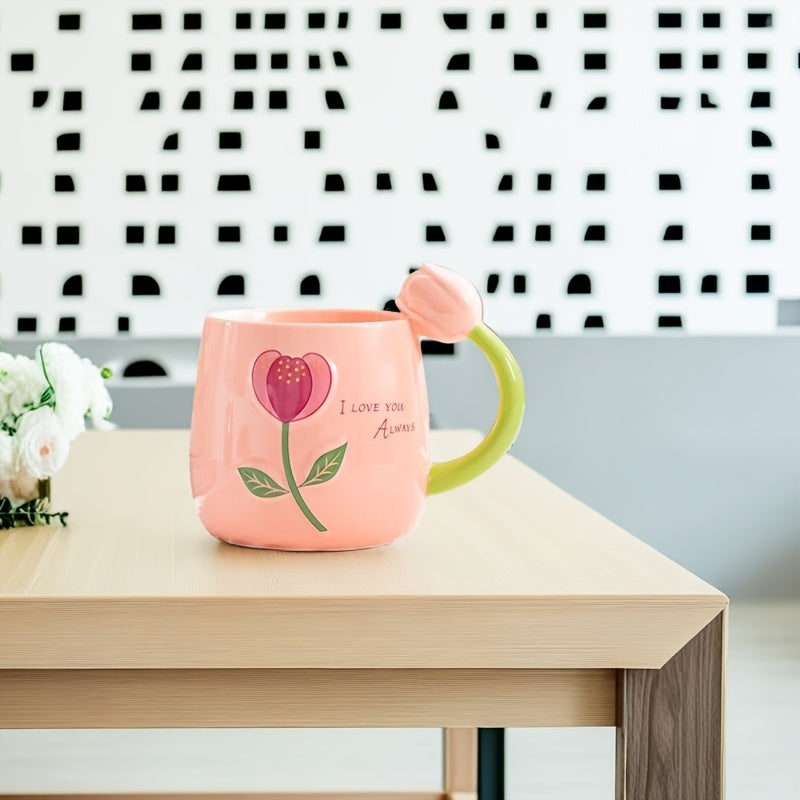 Creative Tulip Ceramic Mug - XI0C
