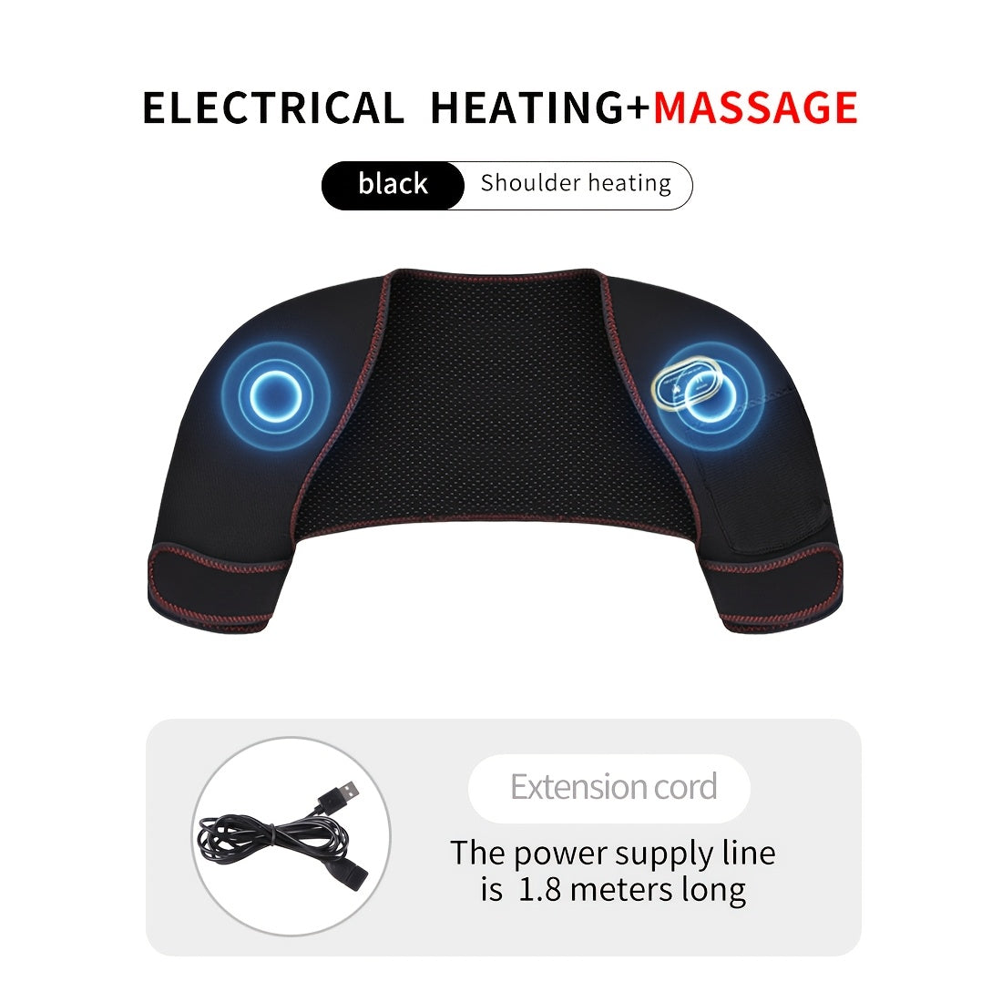 USB Powered Dual Shoulder Heating Massager TJR7P4D