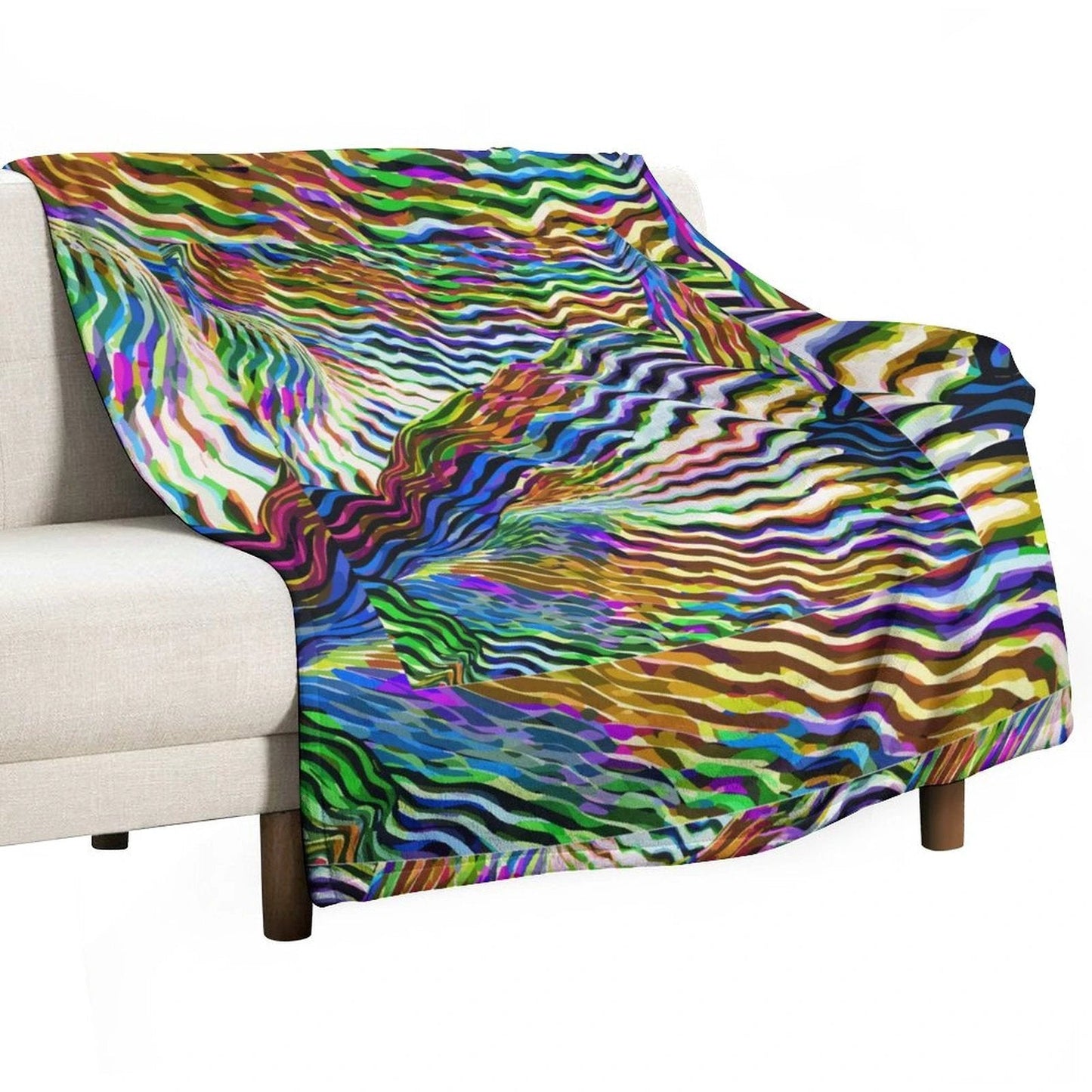 Lightning Complex Abstract Art Flannel Blanket 70x80 Cozy Mindful Comfort With Sustainable Warmth
