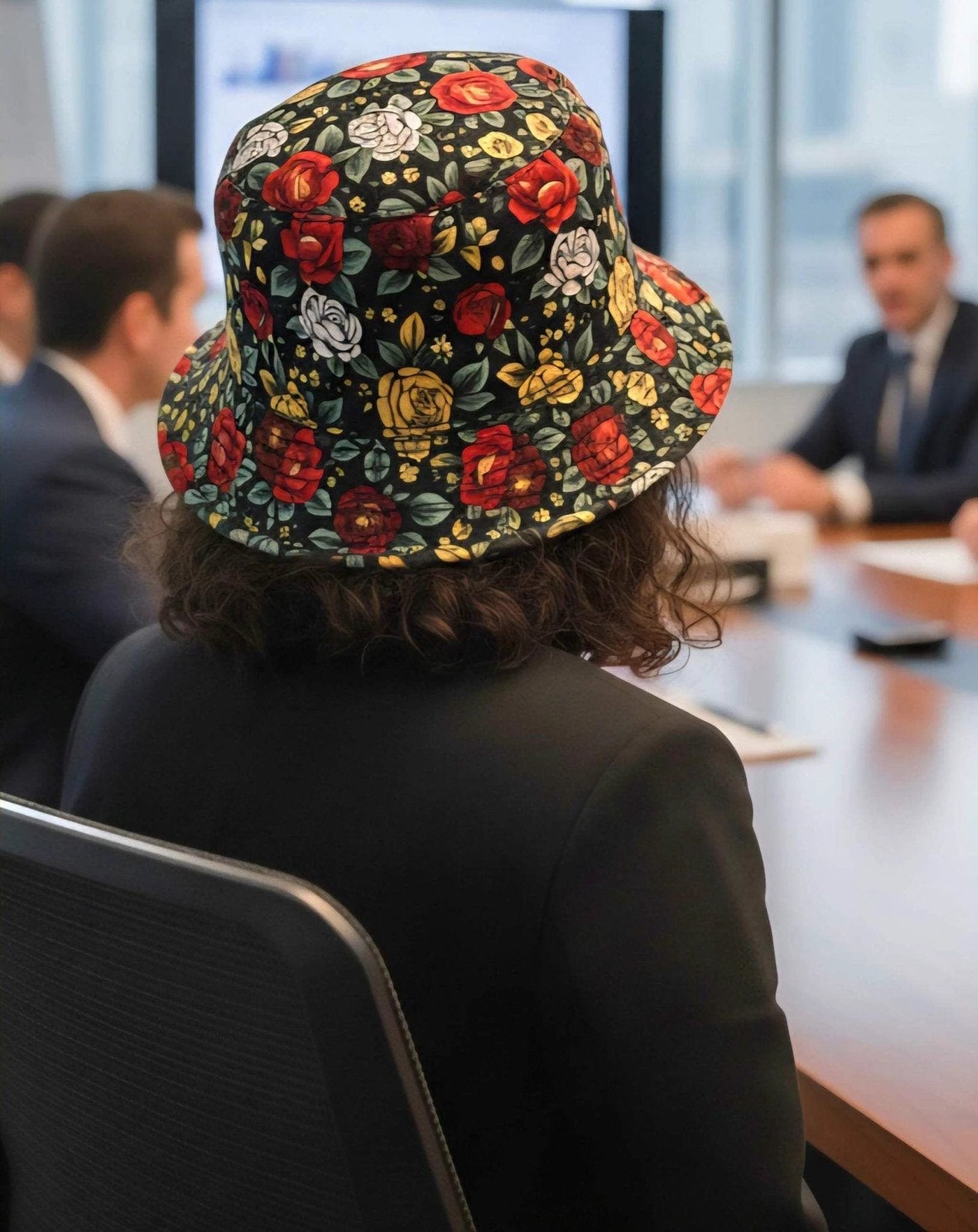 Floral Rose Equestrian Gothic Bucket Hat for Vintage-Inspired Dressers — AOP 100% Polyester, Lush Botanical Sun Hat, Festival Streetwear Statement