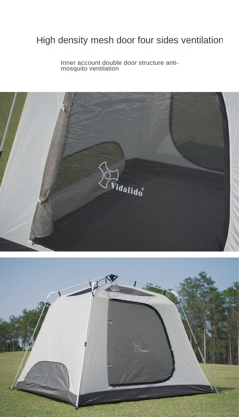 Vidalido CABIN PLUS Series Automatic Cabin Style Tent Portable Lightweight Folding for 4-6 Person Family Shed Leisure Quick Opening Sunshade Tent