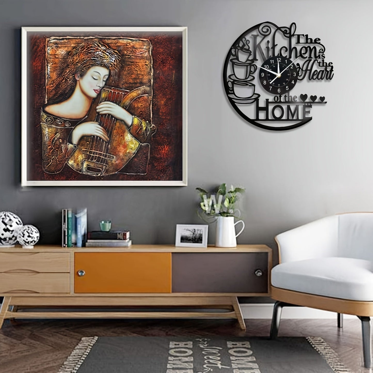 Vinyl Record Wall Clock- HMT24RR