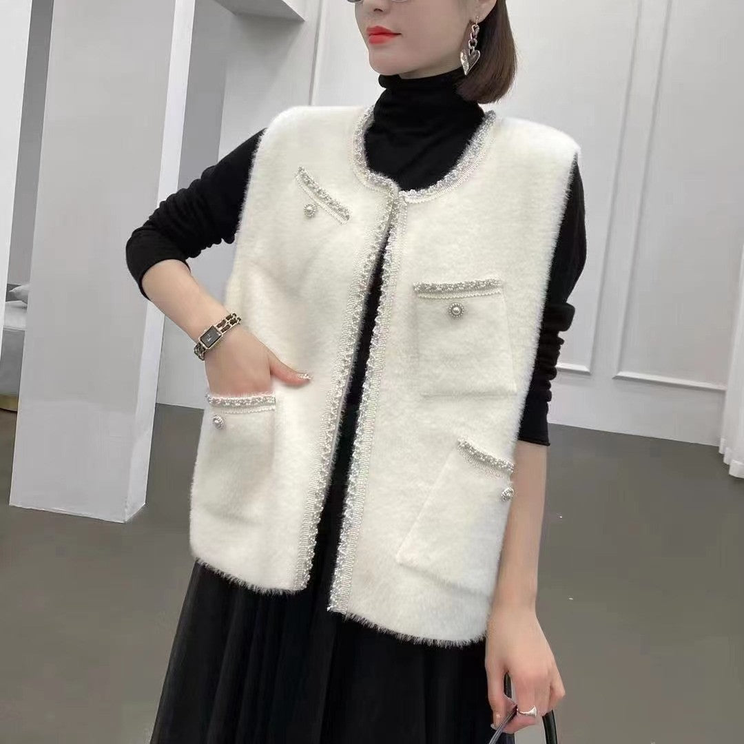 Elegant Faux Fur Autumn Vest #78220