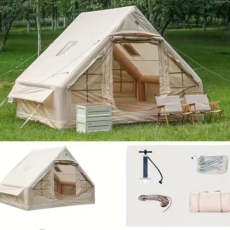 6Person Inflatable Camping Tent  Easy Setup AllSeason Shelter-UFFB