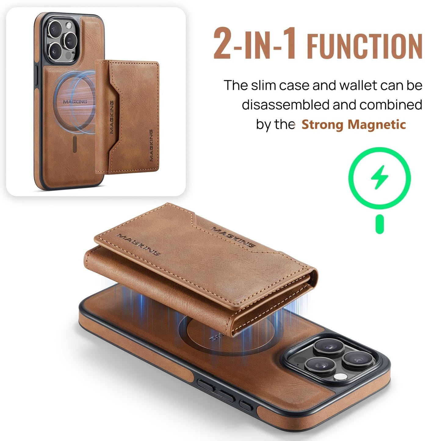 Magnetic Wallet Case for iPhone- HMT24TR