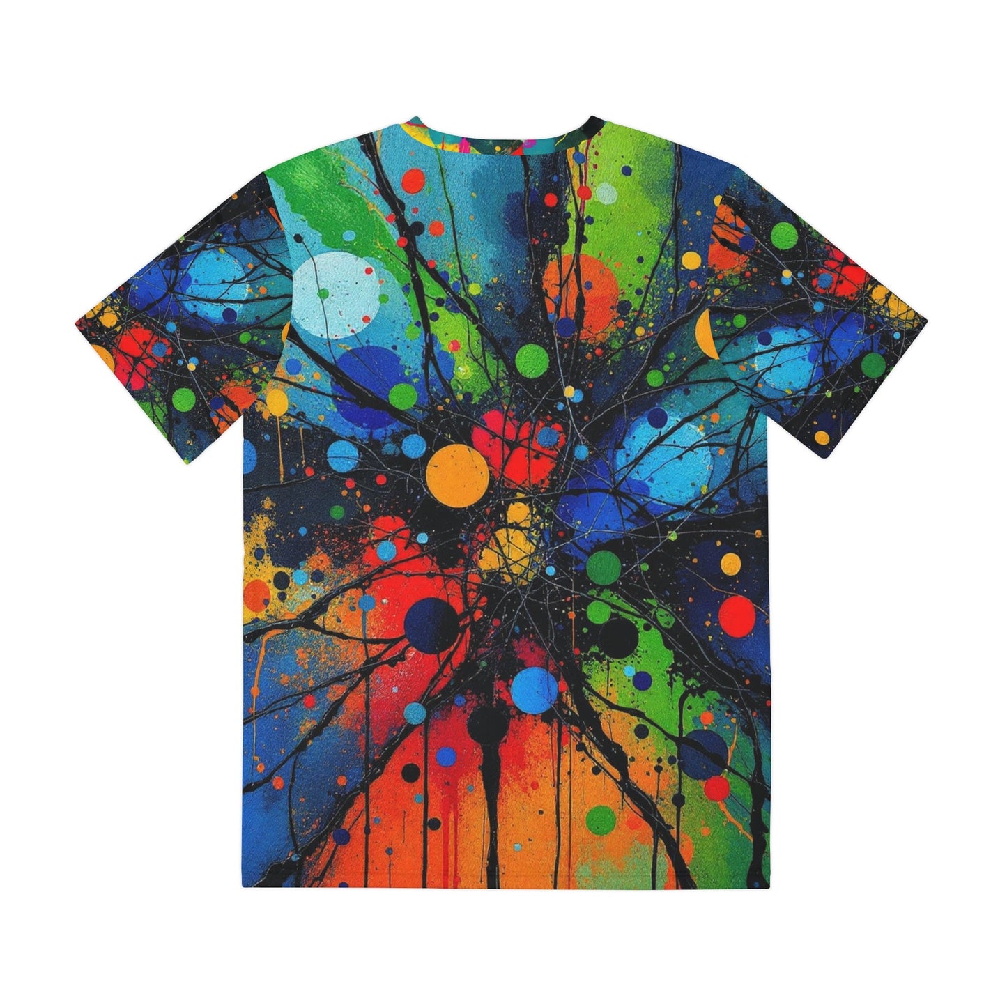 Zip-Up Hoodie – Psychedelic Neon Splatter AOP | Abstract Fluid Art Streetwear in Neon Green & Electric Purple