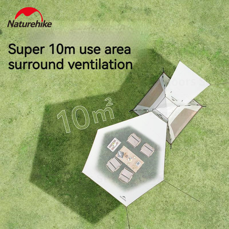 Naturehike ANGO 3 Picnic Quick Opening Tent 3-4 Persons Automatic Easy to Set Up Large Space Luxury Sunshade Family Camping Highly Durable Rainproof Canopy Tent