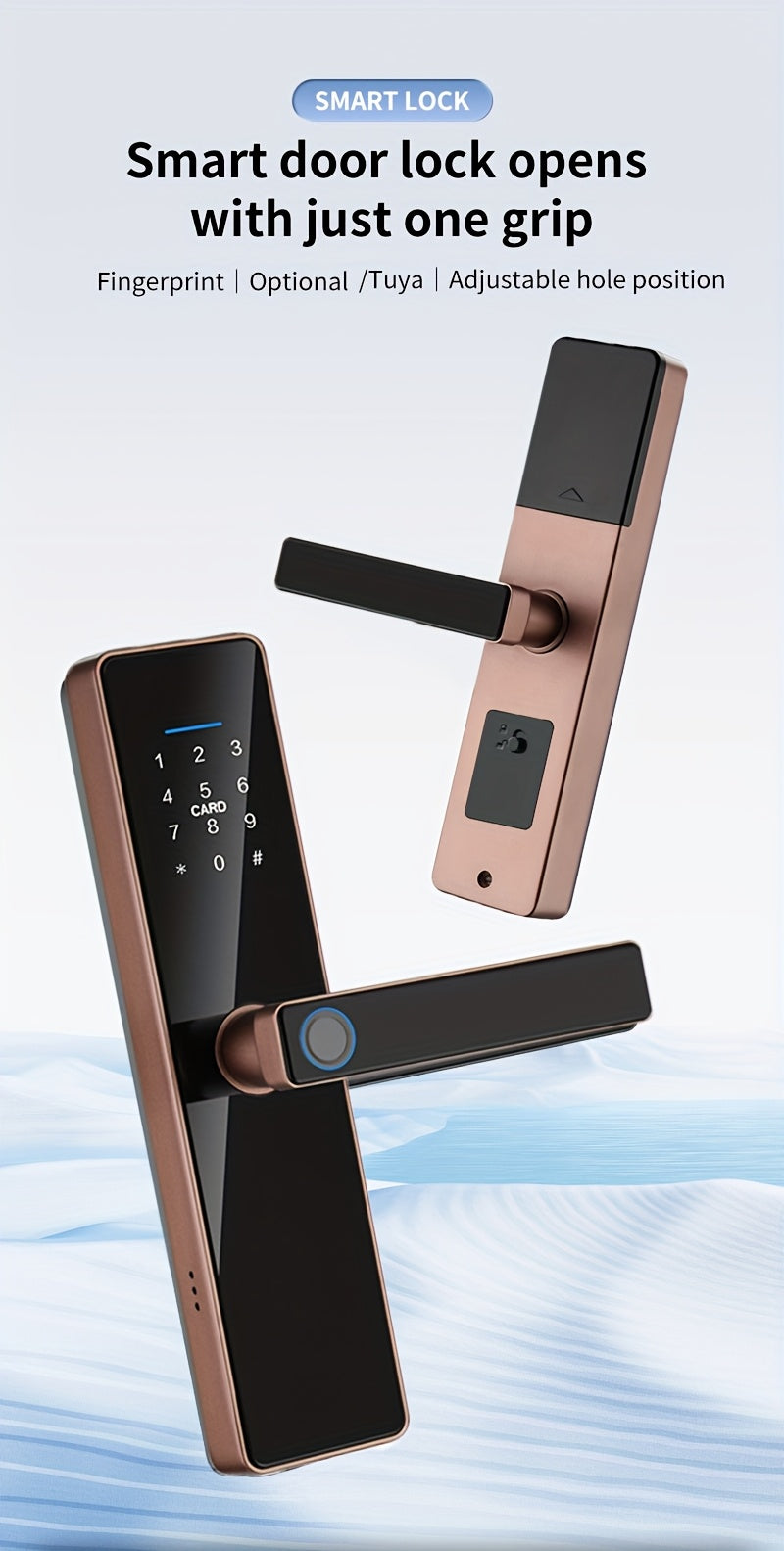 Smart Home Security Fingerprint Door Lock- HMT12M2