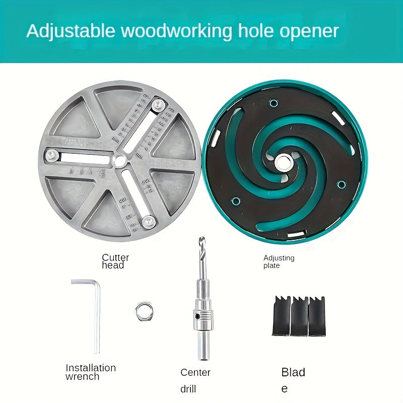 Adjustable Hole Saw Blades Set, 4.57-12.95cm Diameter TJR8W4C