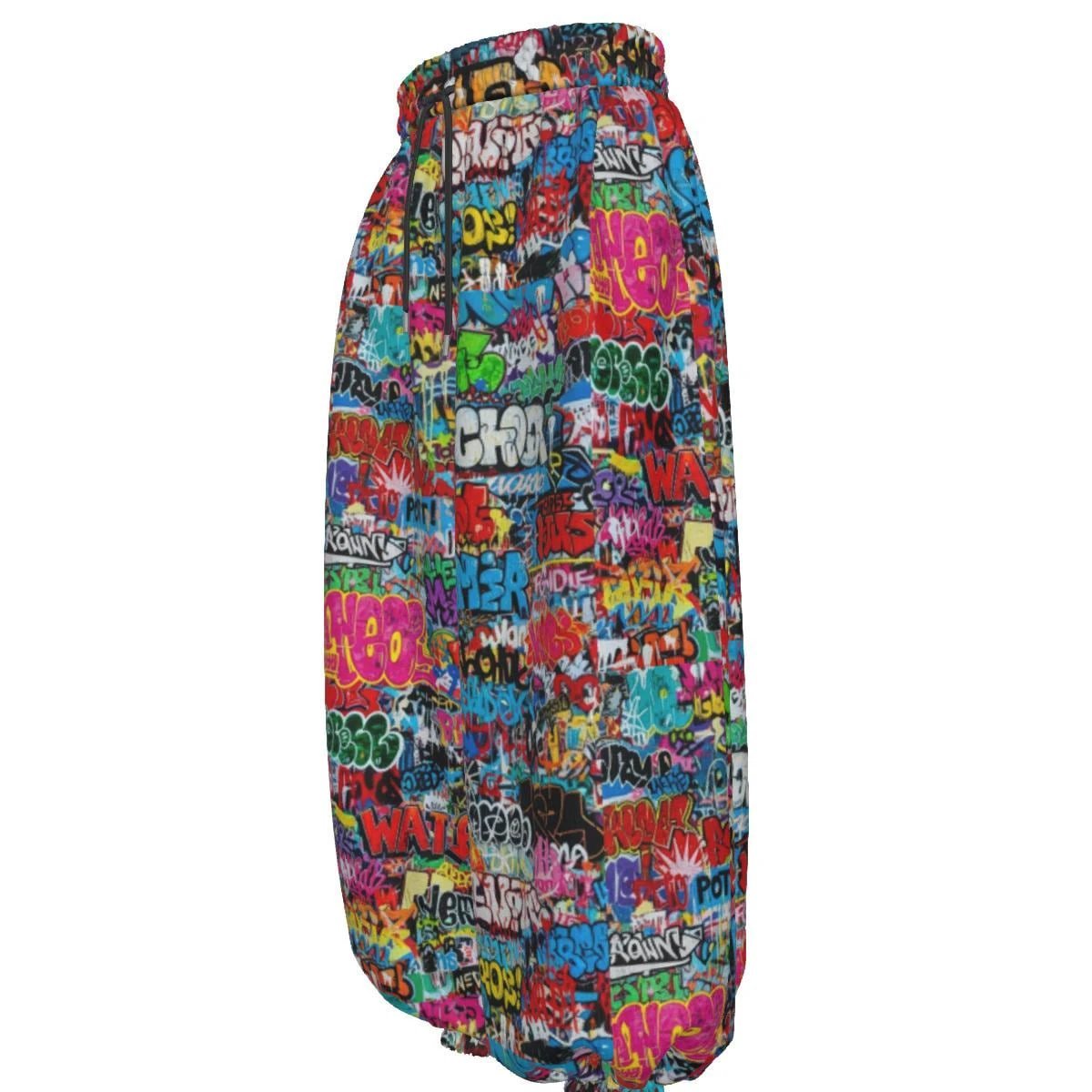 Maximalist AOP Unisex Lantern Pants | Carrot-Cut Tapered Trousers with Elastic Waist — Festival, Floaty Summer & Statement Streetwear Bottoms (XS–3XL)