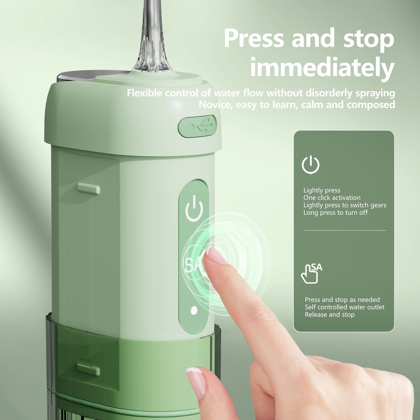 USB Rechargeable Electric Water Flosser, Portable Oral Care – TJR2D9Y