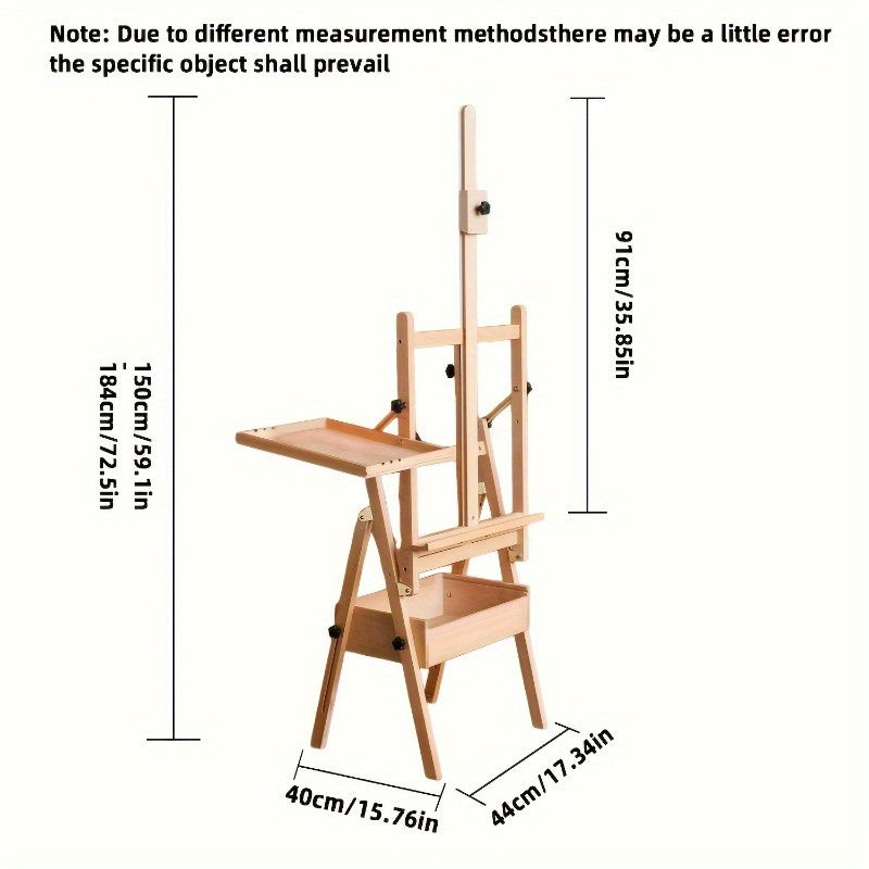 Premium Beechwood Easel with Sliding-Out Storage Box - AX9U