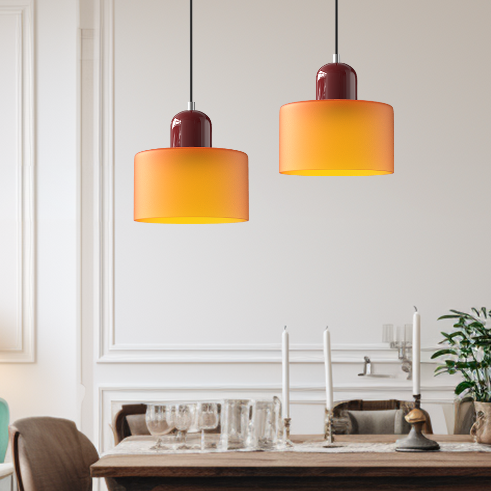Bauhaus Glass E27 Pendant Light for Kitchen