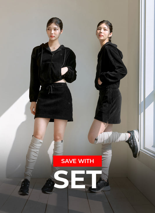 VELOR CORDUROY SKIRT SET