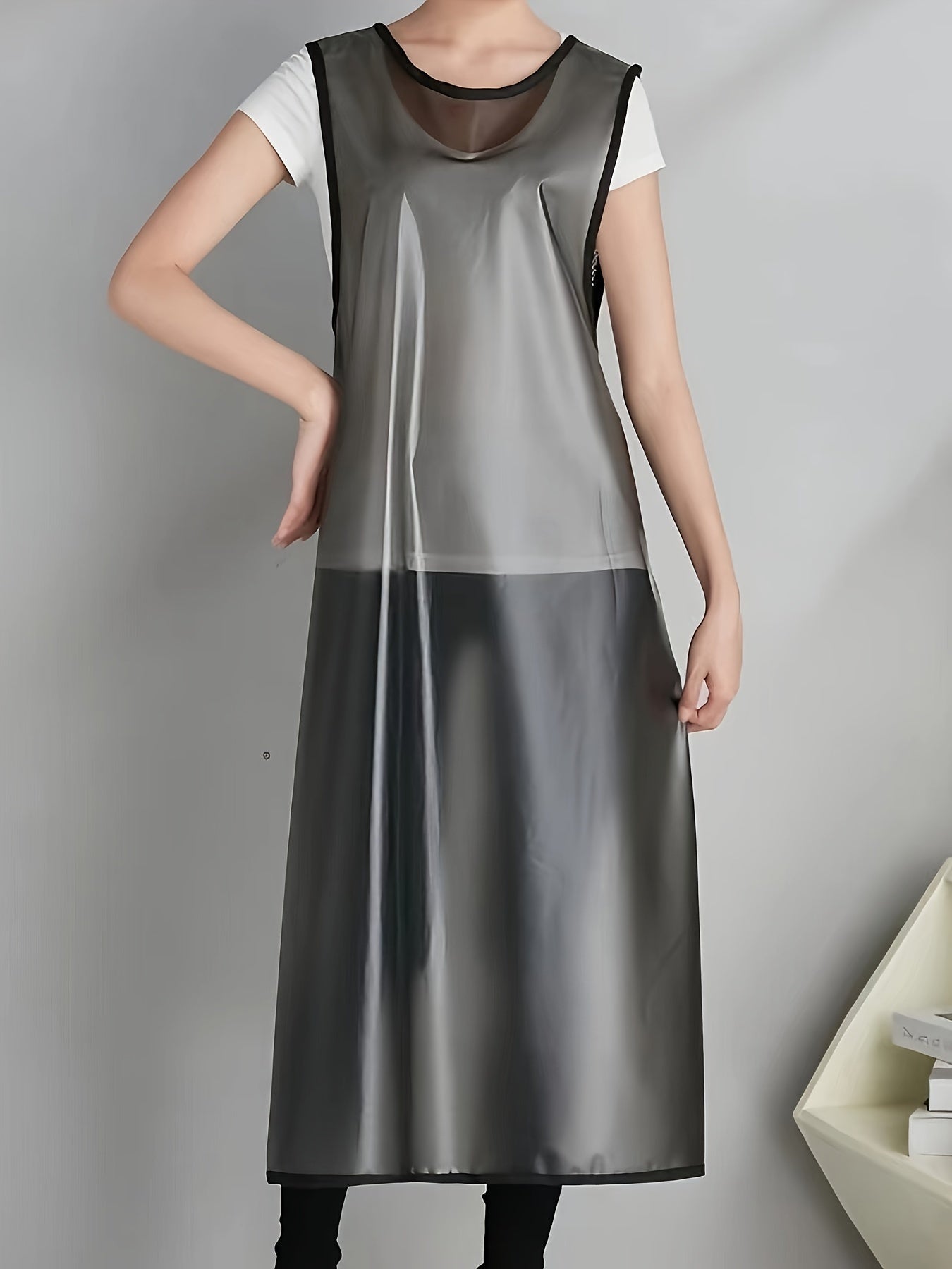 Soft Autumn/Winter Over-Knee TPU Transparent Apron for Work TJR3Z5L