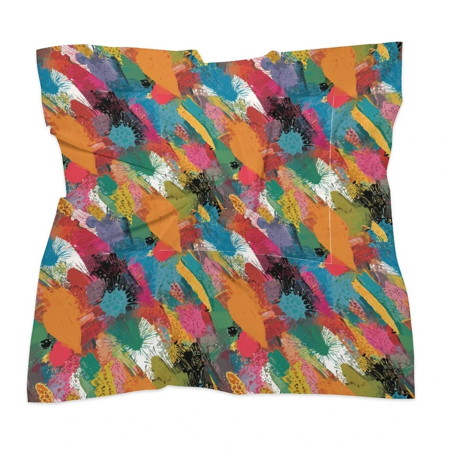 Square Printed Scarves with Skin-friendly Imitated Silk