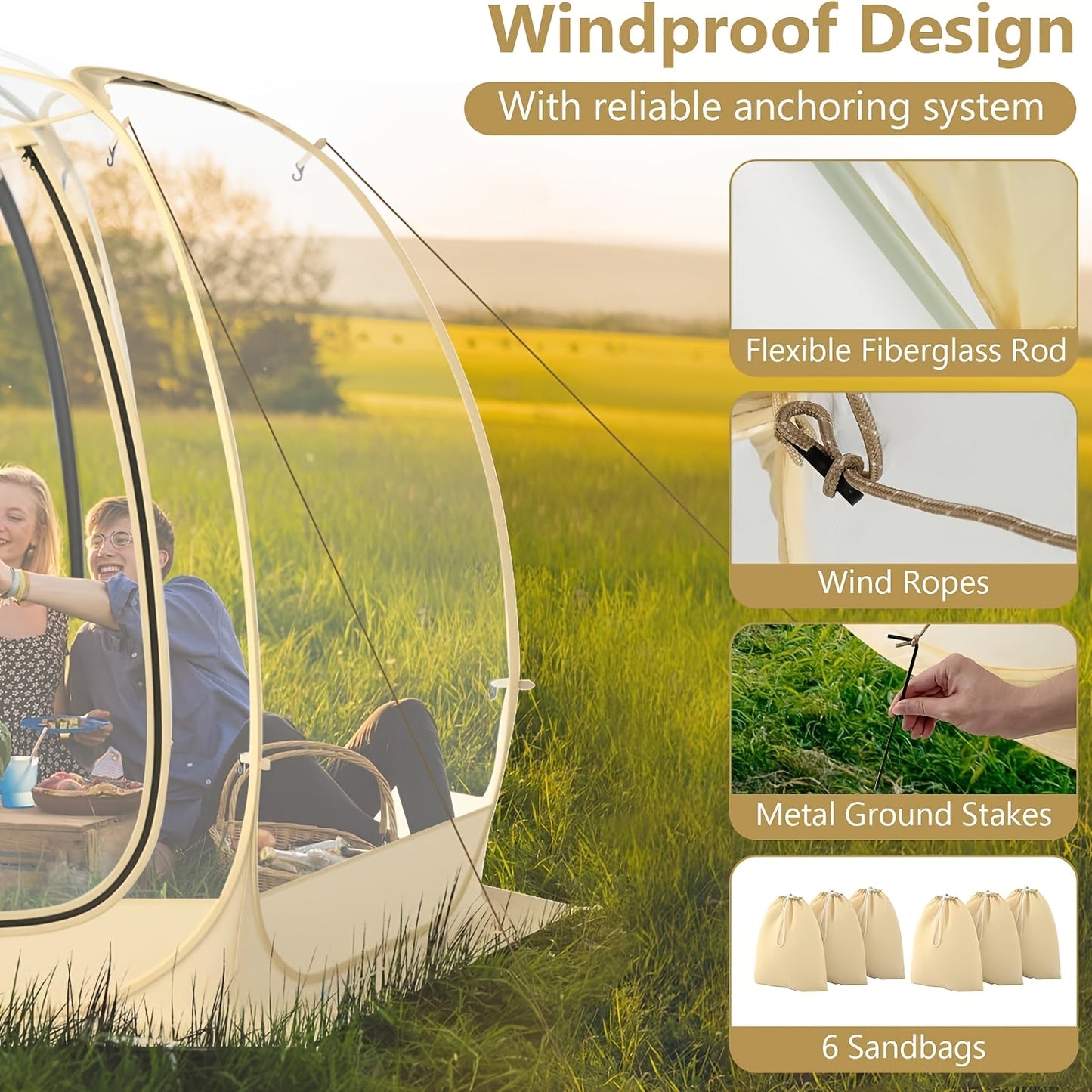 Pop Up Bubble Tent for 46 People-8XKN