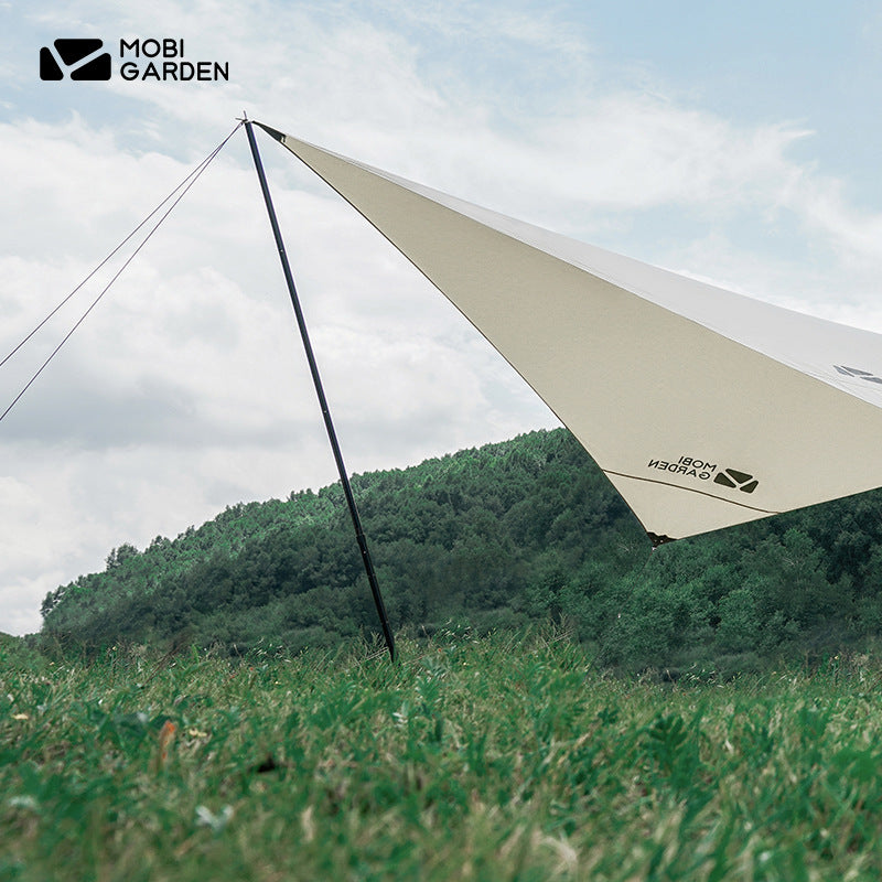 Mobi Garden Canopy Rod Support Portable Ultralight Thickened 4 Section Adjustable Awning Canopy Pole 210-260cm Length Lifting Rod Aluminum Alloy Outdoor Camping Equipment