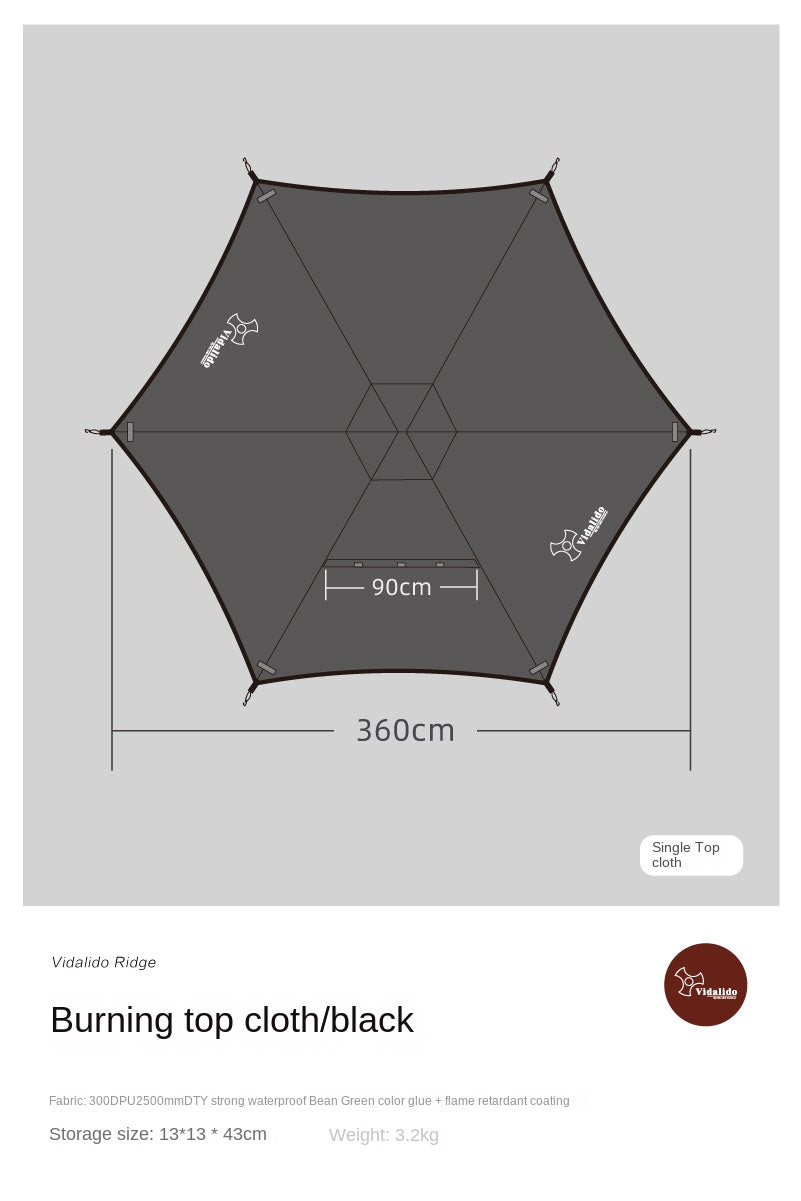 Vidalido RIDGE Series Modular Dome Tent Multiple Setup Geodesic Tent Large Space For Group Family Splicing Hexagonal Self-Supporting Waterproof Canopy