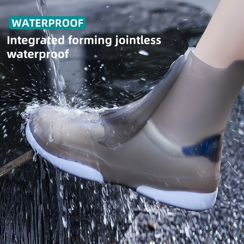 Dual-Tone Waterproof Shoe Covers, Anti-Slip Grip TJR6L7P