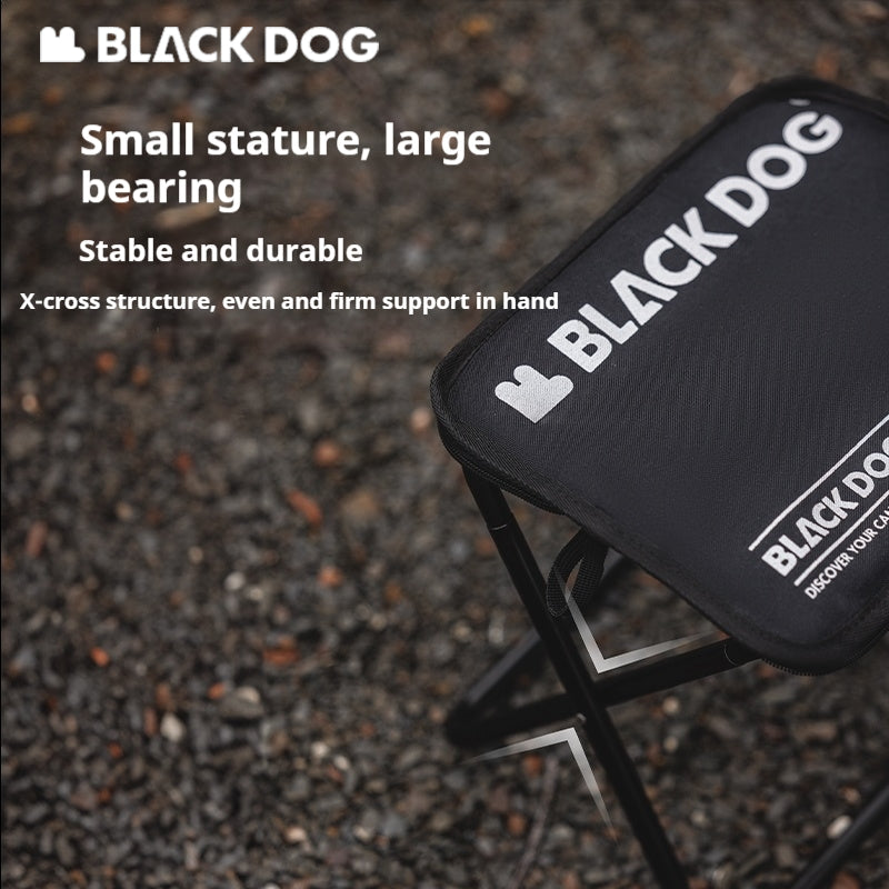BLACKDOG Portable Folding Stool Ultralight Foldable Storage Seat Camping Fishing Mini Chair Outdoor Load 120kg 6061 Aluminum Alloy 600D Oxford Cloth