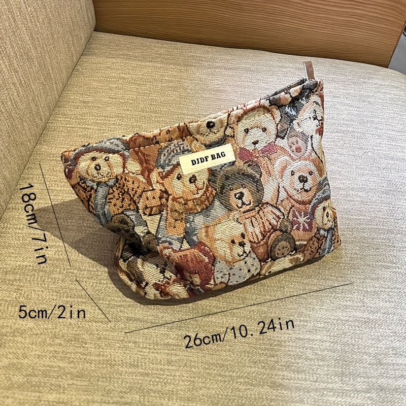 New Cute Bear Portable Large Capacity Cosmetic Bag - DDI0