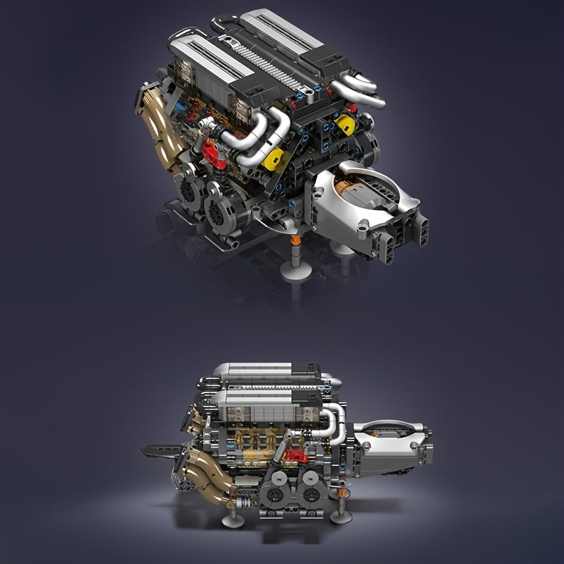 Super Sports Car W16 Engine Model Building Set - TJR6K5Y