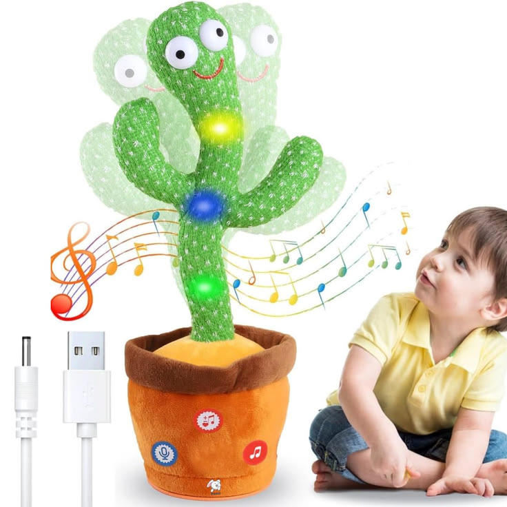 🌵 Talking & Dancing Cactus Toy – Singing, Repeating & Interactive Fun for Kids