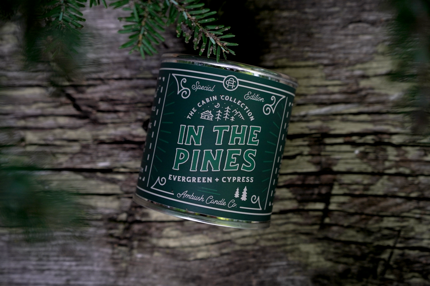 Ambush Candle Co. - In The Pines | Evergreen + Cypress 8oz Soy Candle