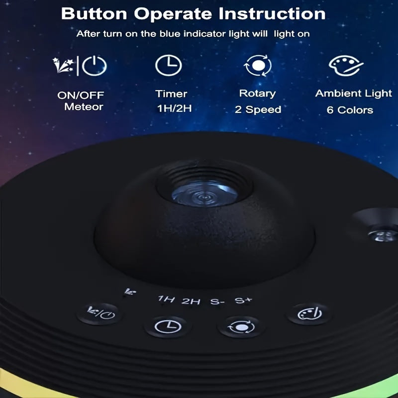 Ultra Clear Meteor Galaxy Projector with Timer - TJR8X5B