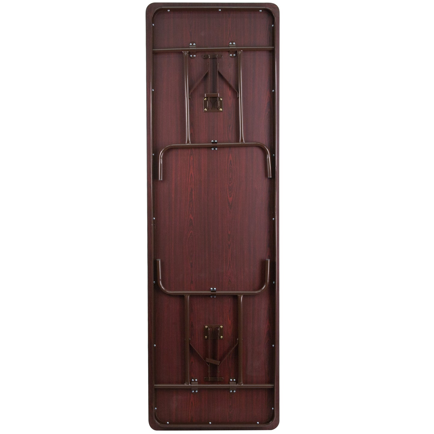 8-Foot High Pressure Mahogany Laminate Folding Banquet Table