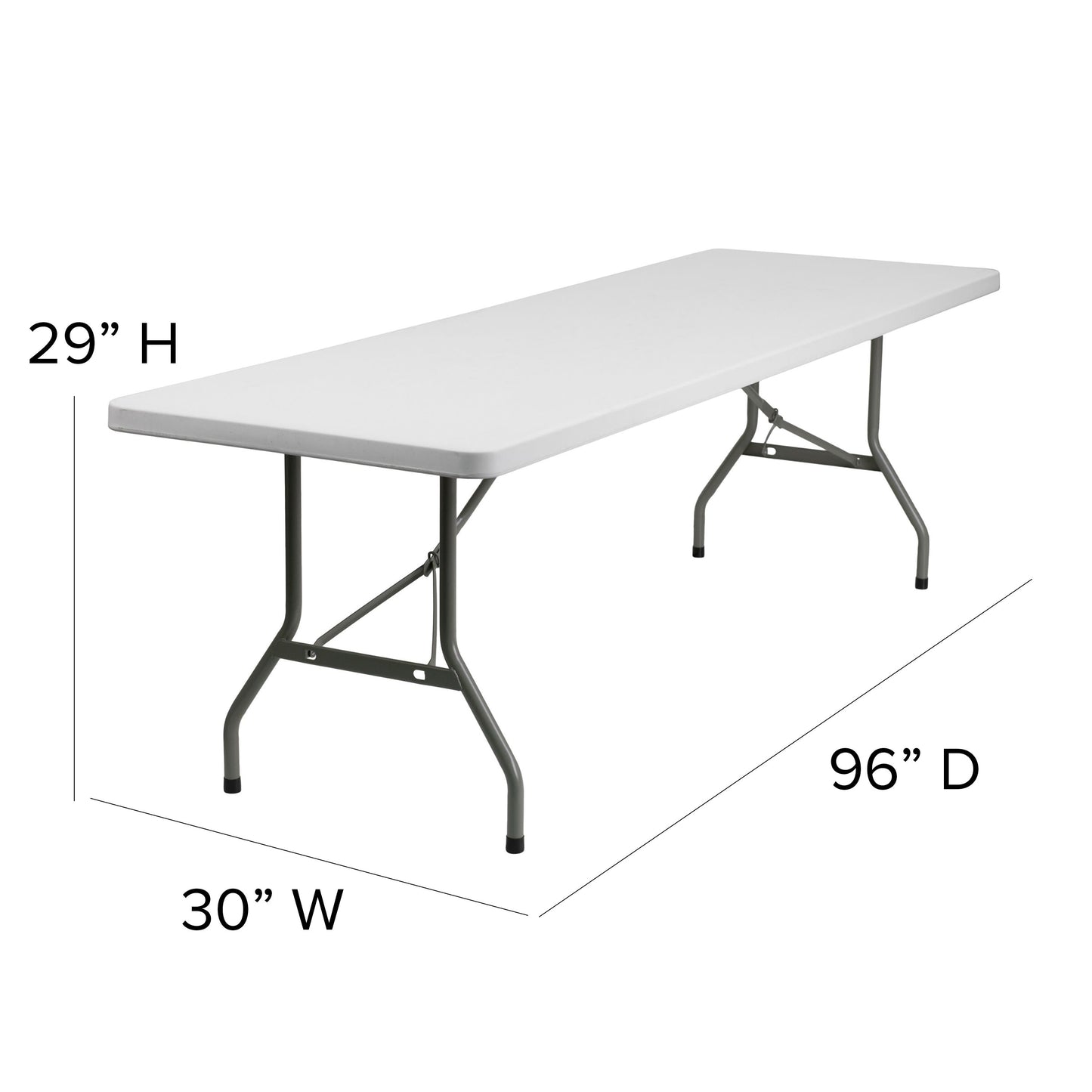 8-Foot Plastic Folding Table